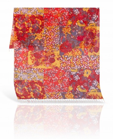 Палантин Женский S30-DENSE.FLORAL/YELLOW